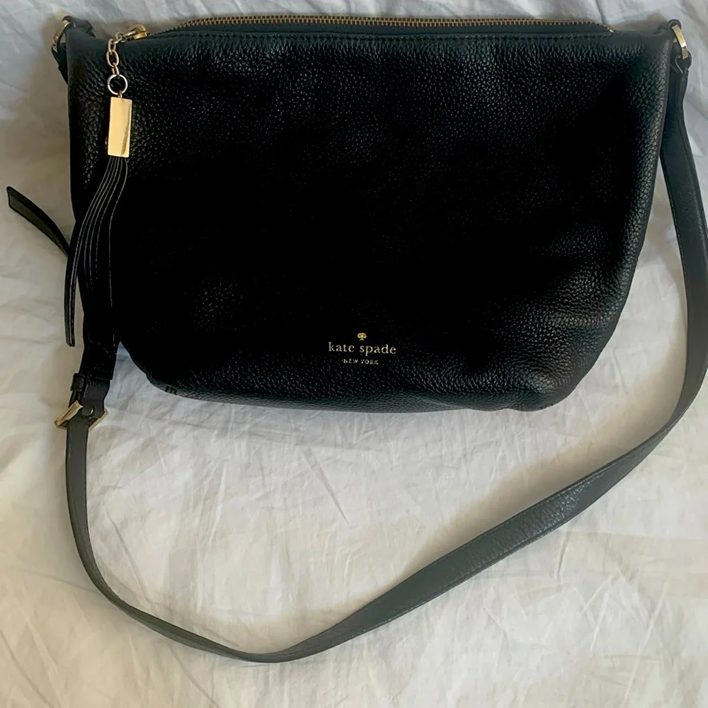 Kate Spade New York Black Leather Crossbody Purse
